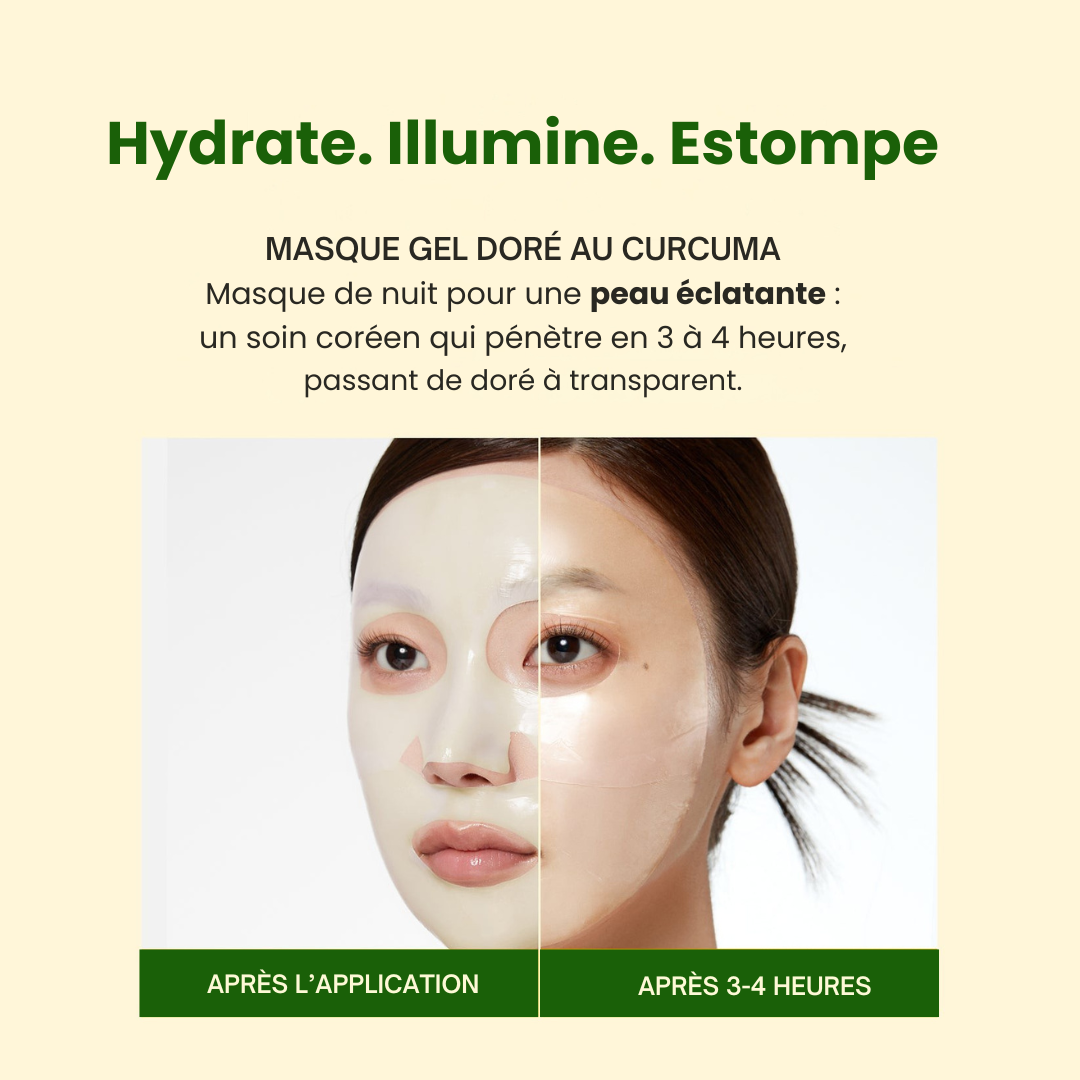 Masque Gel Glow Au Curcuma (Pack de 4)