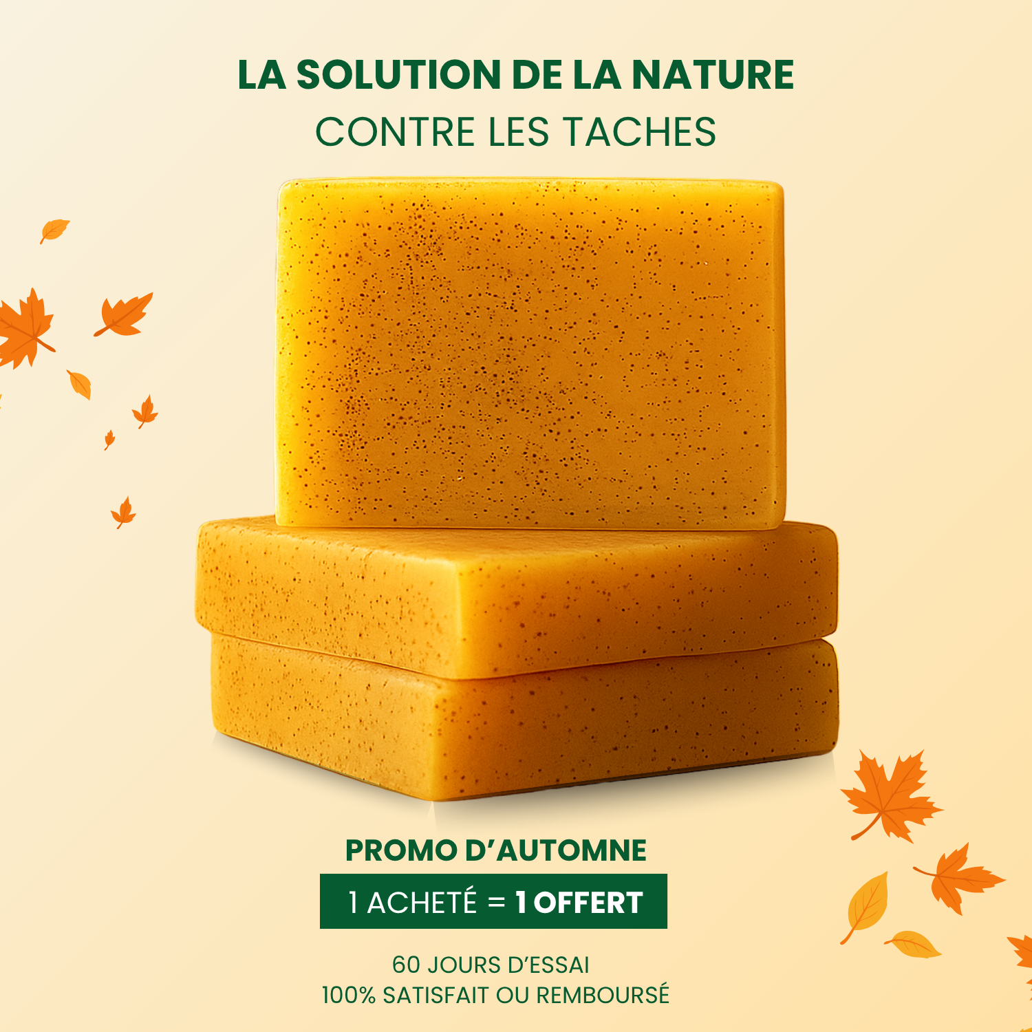 Savon Anti-Taches Au Curcuma (100g + 100g OFFERTS)