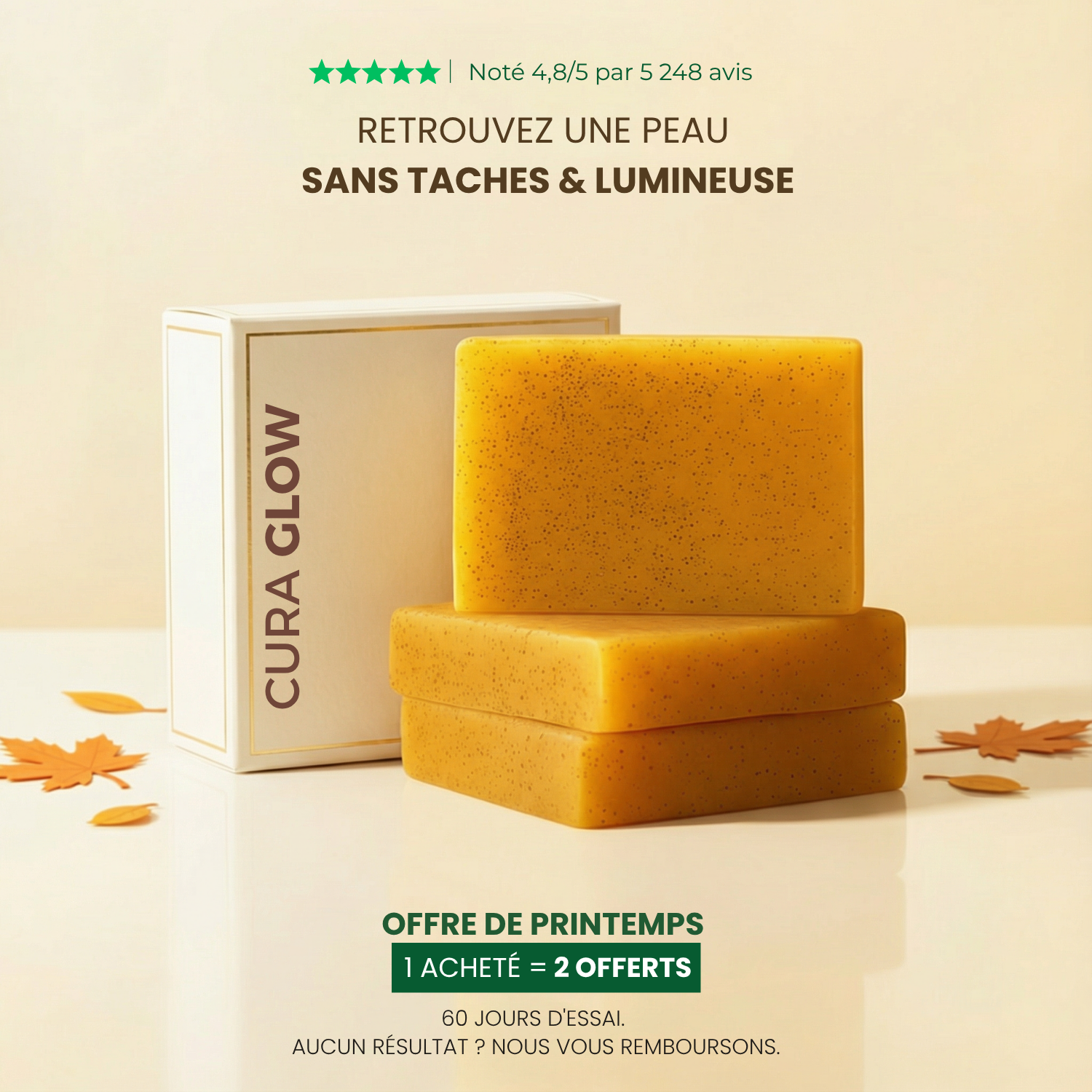 Savon Anti-Taches & Hyperpigmentation CuraGlow (+2 OFFERTS)